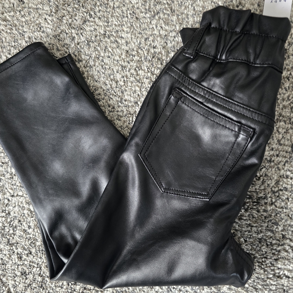 GAP NWT Black Faux Leather Jeans